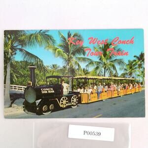 Key West Conch Tour Train 1960s Postcard Florida Tourists FL PC Photo Ad
